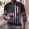 Men's Casual Fashion Loose T Shirt, 3D Printed Design, Long Sleeve Top for Daily and Leisure Occasions Black M #1