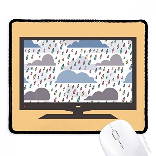 Alfombrilla de goma para ratón con diseño original de lluvia que mejora tu precisión al trabajar