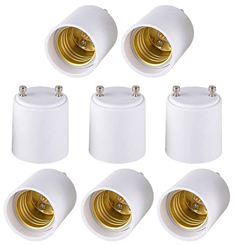 Image of Onite 8-Pack GU24 to E26 Adapter, 600W 320F Heat Resistant Socket Converter, High Power GU24 Bulb Base to E26 /E27 Medium Socket, for Halogen /Incandescent /LED Bulbs