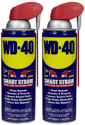 WD-40 Lubricant, Smart Straw Can, 12 oz-2 pk