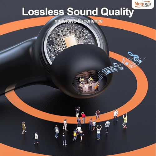 Image of Wireless Earbuds Bluetooth Headphones, 50H Playtime Ear Buds with Mic in-Ear Earphone - Steel