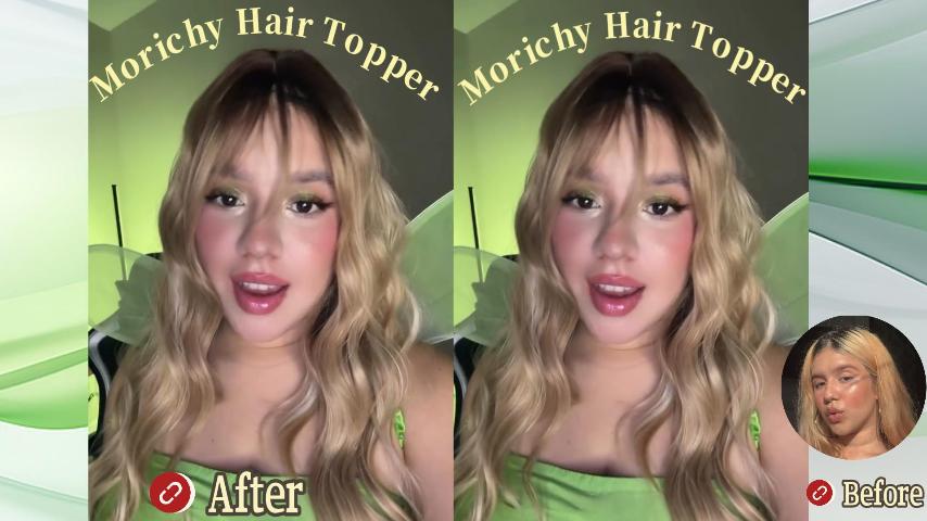 Gulagula 20" Wavy Hair Topper 6.5"x6.5" Base Size Hair Toppers For - View #9