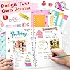 ADUSRIZ Princess DIY Journal Kit for Girls Gift for 8-12, 50 Pcs Scrapbook & Diary Supplies Set, Journaling Art Crafts Kit with Storage Case, Birthday Gifts for Teen Girls Craft Sets. #5