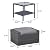 7 Piece PE Wicker Patio Conversation Sets with Gray Cushions
