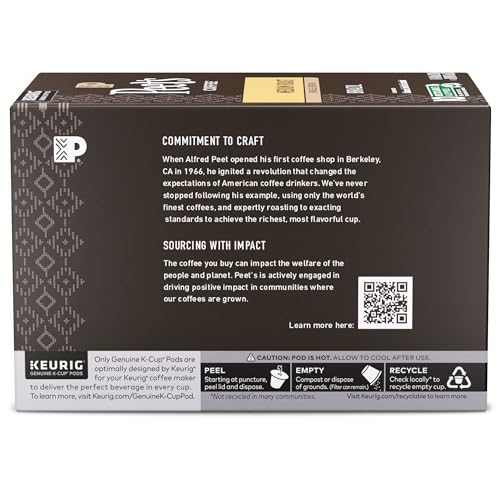 Image of Peet's Coffee, Medium Roast Keurig K-Cup Pods, 100% Arabica Coffee - Single Origin Brazil 60 Count (6 Boxes of 10 K-Cup Pods)