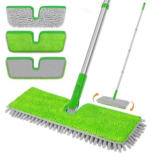 Enspoway 2-Sided Microfiber Dust Mop for Hardwood Floors & Walls