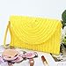 Imagen de LHHMZ Cartera de mano de paja para mujer Bolsos de verano Bolsos de hombro de paja tejida Cartera de playa