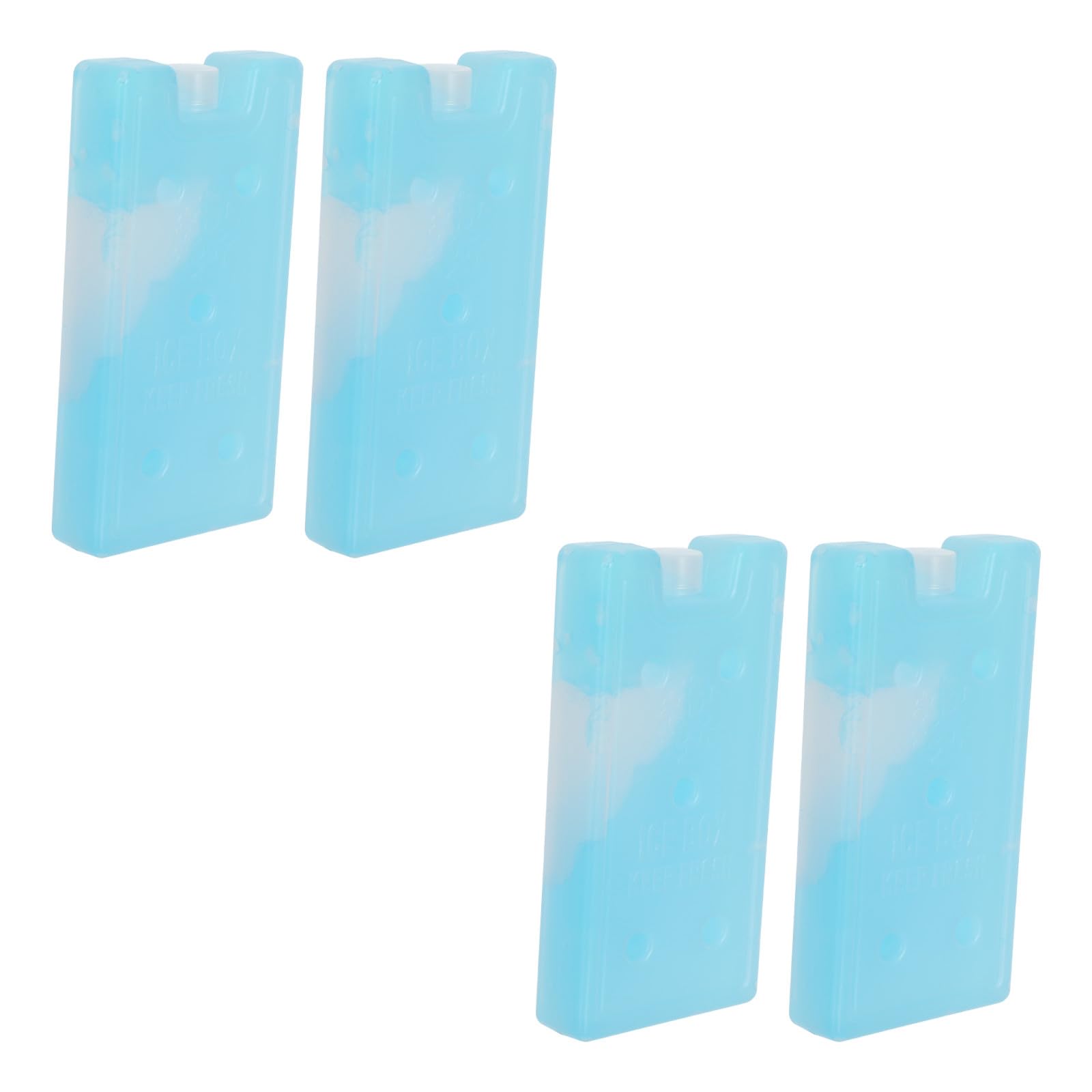 VILLCASE 4 Pièces Bloc de Glace Réutilisable 250ml en Pe Compact et Portable pour Boîte à Déjeuner et Ventilateur, pour Camping et Activités en Plein Air, Garde les Aliments Frais