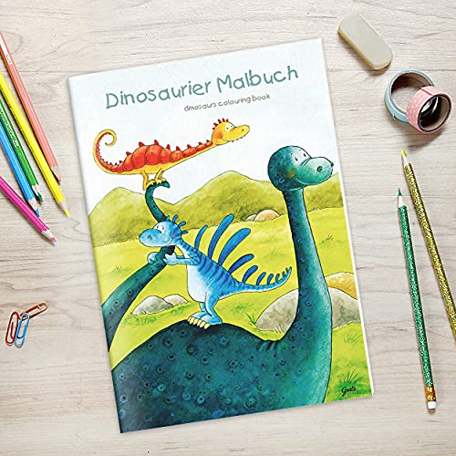 Kinder lieben Ausmalen! - Malbuch DIN A4, ab 3 Jahre, Dinosaurier für Jungen und Mädchen – Bild 6