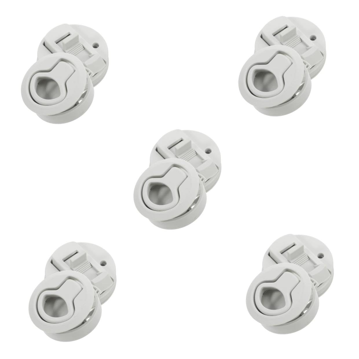 Loquet encastré pour trappe marine 1/4 : sécurisez vos rangements en camping-car