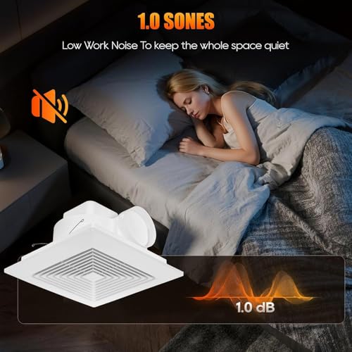Image of Orsong Bathroom Exhaust Fan 10 inch Panel