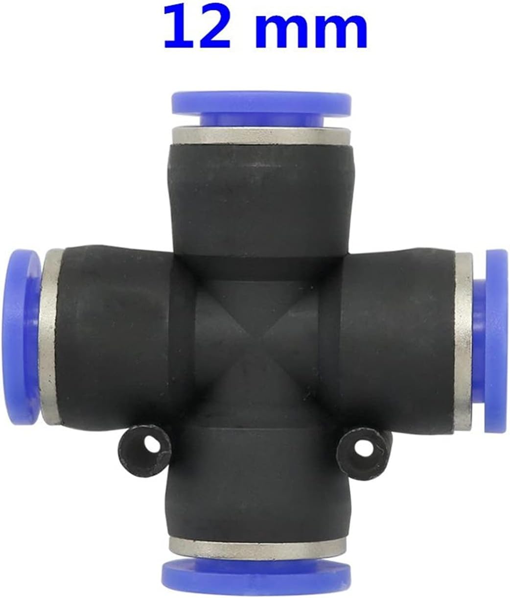 Garden Plumbing Garden Water Supply 4/6/8/10/12mm 4-Way Slide Lock Quick Coupling Irrigation Pipe Hose Coupling Pneumatic Fittings 10Pcs (Color : White) Plumbing Fittings