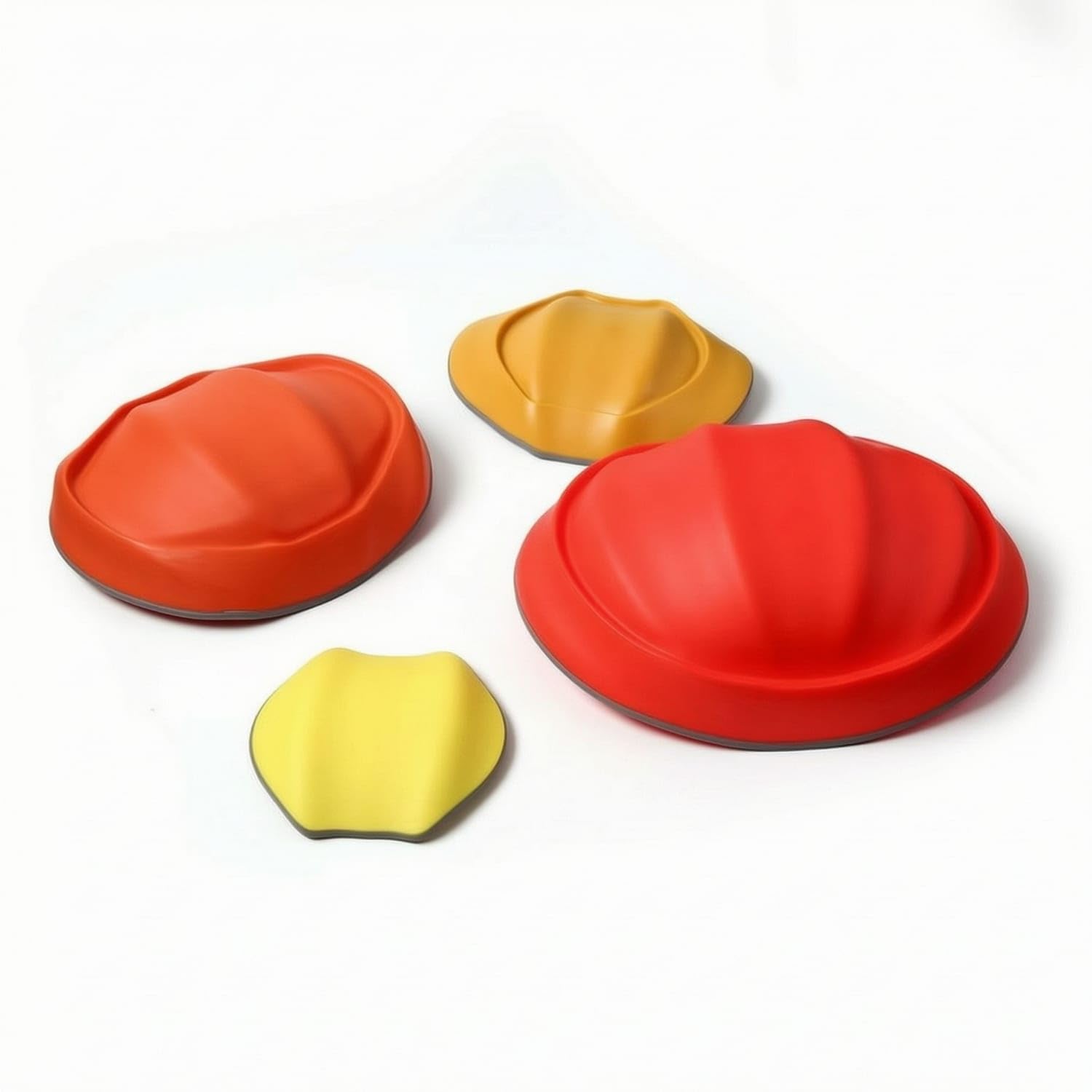 4 Pieces Molded Stepping Stones with Anti-Slip Base Low-Height Balance Stepping Stones Motor Skills Sensory Toy Coordination for Toddlers, Kids, Playroom, Preschool, Classroom, Pangolin Stone 4PC-image-36