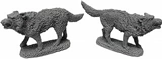 Dire Wolves Miniature 25mm Heroic Scale Figure Dungeon Dwellers Reaper Miniatures