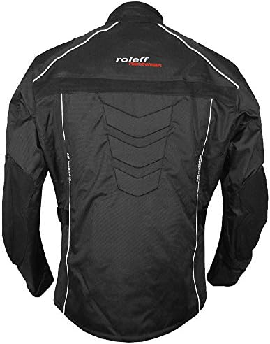 R-Tech Rocco Carreras Cuero Guante Negro / Rojo Flúor