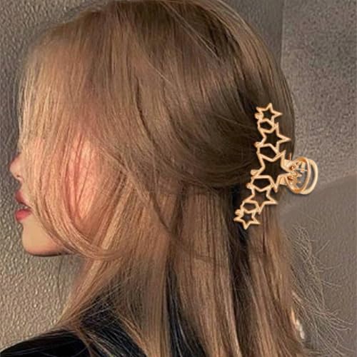 Pinzas de cabello Casdre Star metal dorado pack 2 miniatura 3