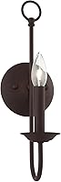 Vista 3 de Livex Lighting 42681-07 Steel Wall Sconce for Home Decor; Stylish Wall Decor, 1 Light Fixture Bronze Finish