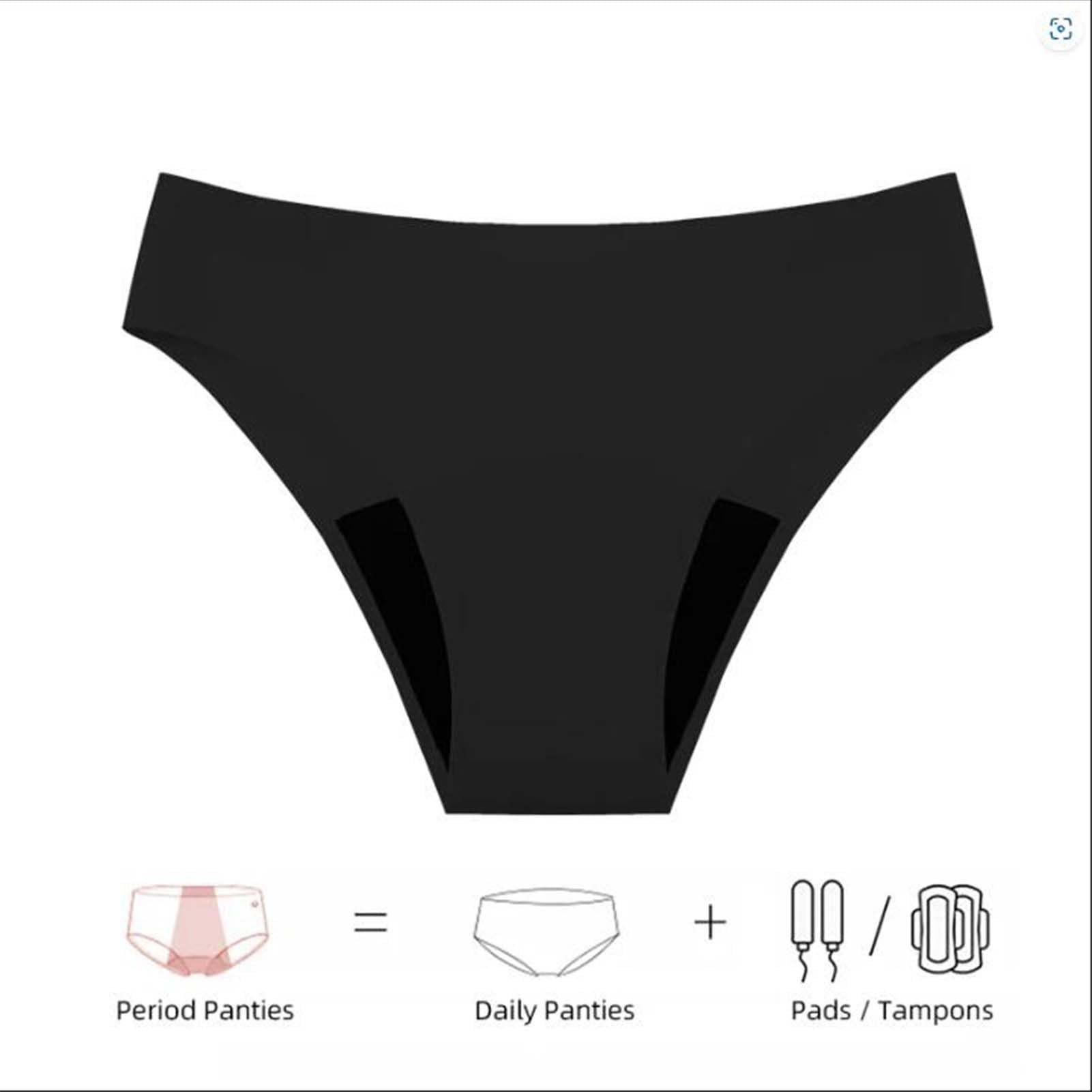 Bragas Menstruales Flujo Abundante de Mujer,4 Piezas Ragas Menstruales Absorbentes,Bragas de Reglas para Regla Periodo Mentruación Hipsters