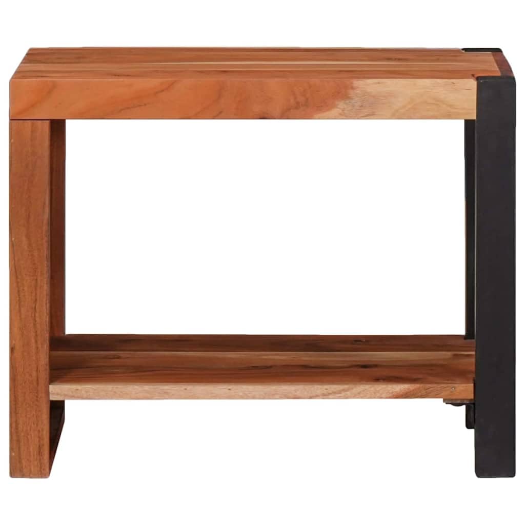 Libreria in legno massiccio di acacia, 50 x 30 x 40 cm, con 1 scomparto, per soggiorno, ufficio, cameretta dei bambini, corridoio