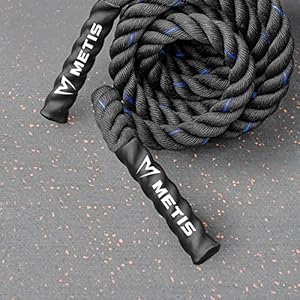 METIS 9M, 12M & 15M Battle Rope – 38mm & 50mm Diktes | Hoogkwalitatieve Gewogen Fitnesstouwen Voor Krachttraining, CrossFit, Fitness & Meer