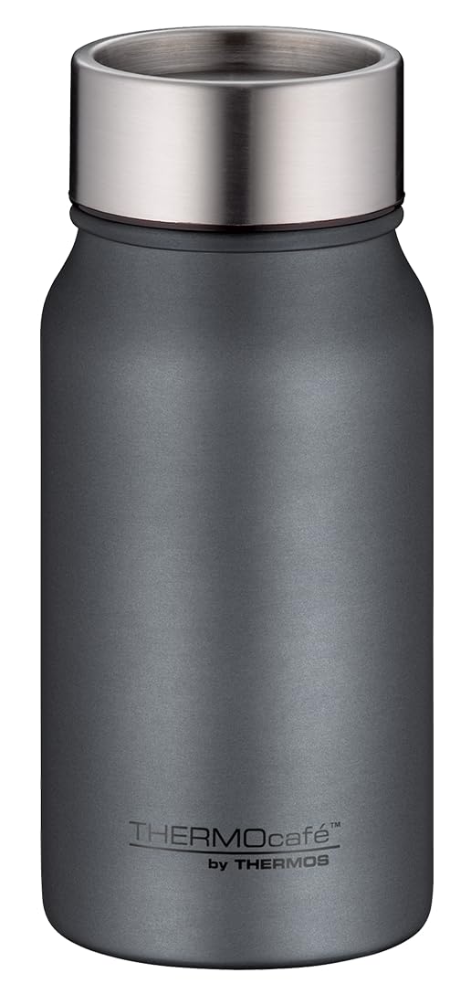 THERMOcafé by THERMOSTC Drinking Mug Graphite Grey Mat 0.35 L, Thermal Mug, Stainless Steel, Insulated Mug, Coffee Mug to Go Thermo, Leak-Proof, 8 Hours Hot & 16 Hours Cold, Dishwasher Safe, BPA-Free