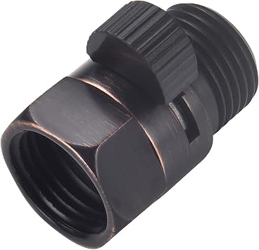 Water Flow Control Valve, Oil Rubbed Bronze Shower Head Flow Control, Brass Shut Off Valve for Handheld Shower, Water Pressure Regulator Replacement