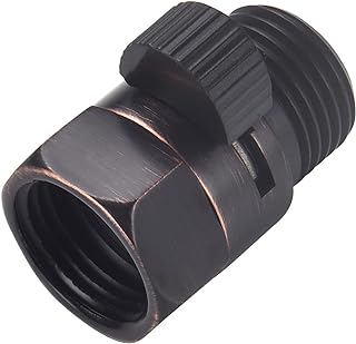 Water Flow Control Valve, Oil Rubbed Bronze Shower Head Flow Control, Brass Shut Off Valve for Handheld Shower, Water Pressure Regulator Replacement