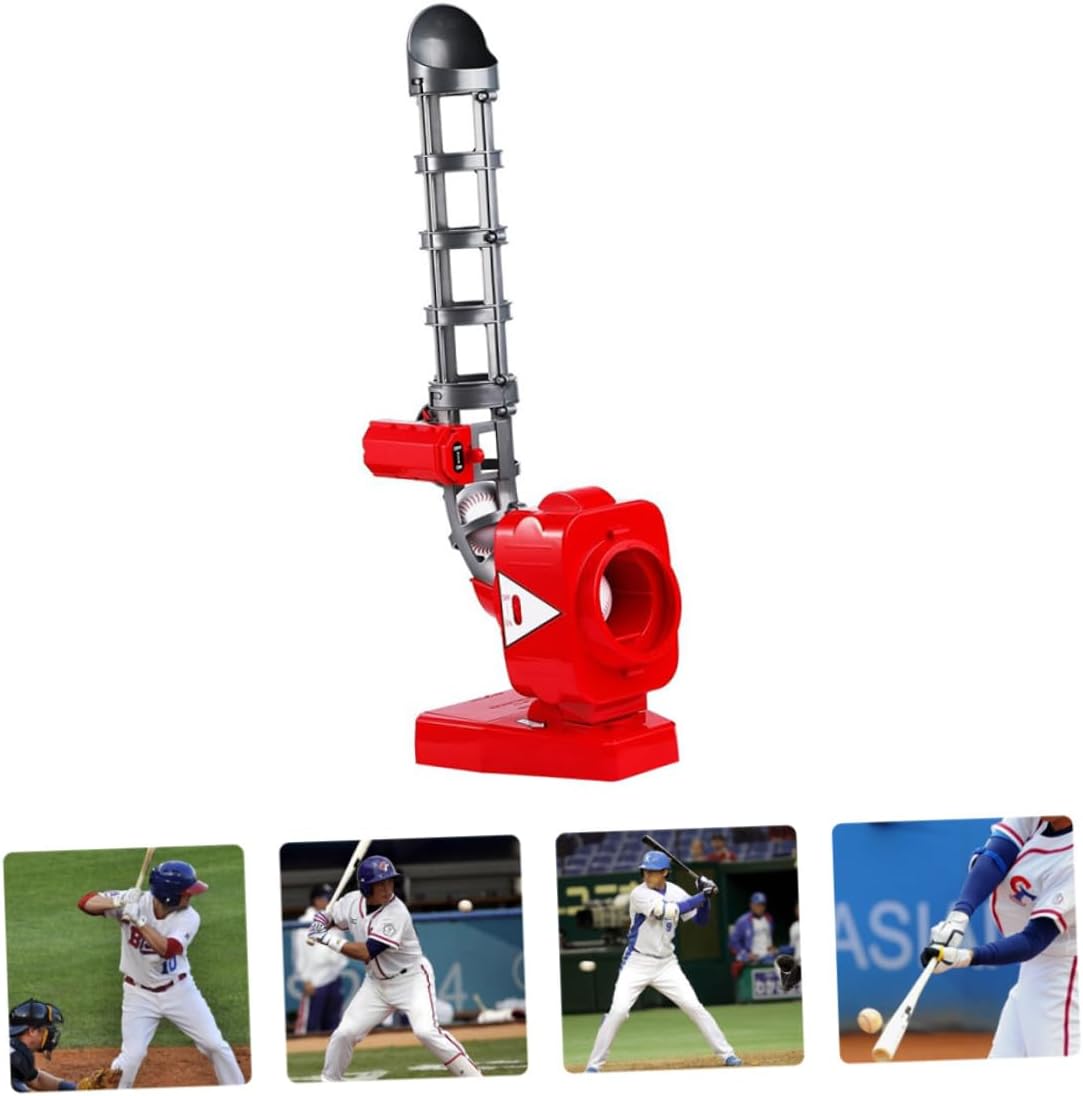 VICASKY Automatic Baseball Pitching Machine with Bat and Safe Balls for Indoor Outdoor Use Quick Setup Self-Motion Baseball Launcher Trainer