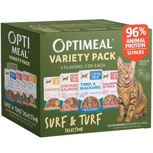 Optimeal Wet Cat Food Variety Pack - Surf & Turf
