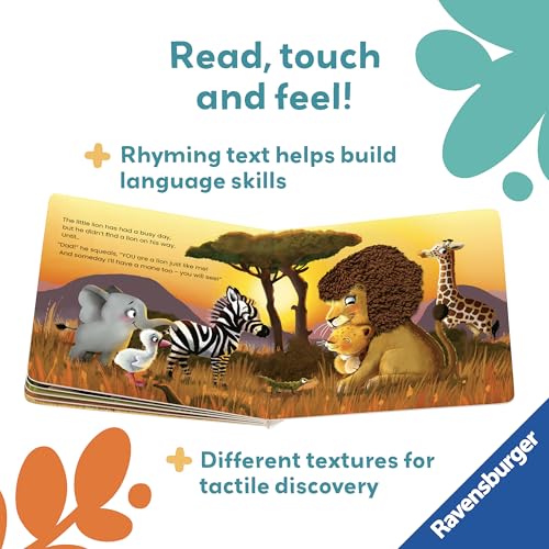 Ravensburger Play+ Are you a lion like me?, Baby book 18+ months: Read, touch and feel