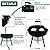 Charcoal Grill with 2 Grilling Racks, Joyfair 14 inch Small Portable BBQ Grill with Locking Lid for Outdoor Camping/Patio/Backyard Barbecue/Tabletop Cooking, Enamel Coated & Dual Vent System (Black)
