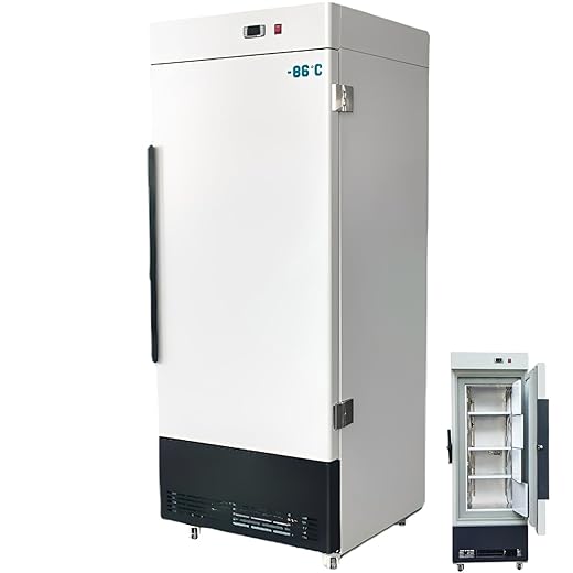 -86℃ Lab Cryogenic Freezer,158L Ultra Low Temperature Freezer, 5.58Cu. Ft Commercial Refrigerators -123℉,Lab Flash Refrigerators for Scientific Research Medical Seafood and Dry Ice Storage,110V