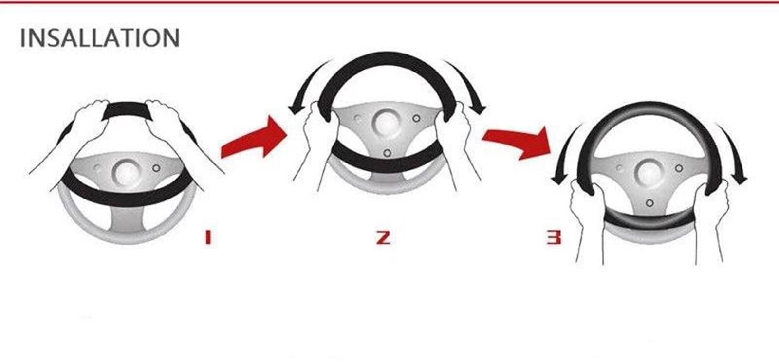 Coprivolante Per Interni Auto In Pelle Antiscivolo Accessori Per Kia Per Rio 2 3 4 X Line Per Kombi Sedan(Purple O shape)