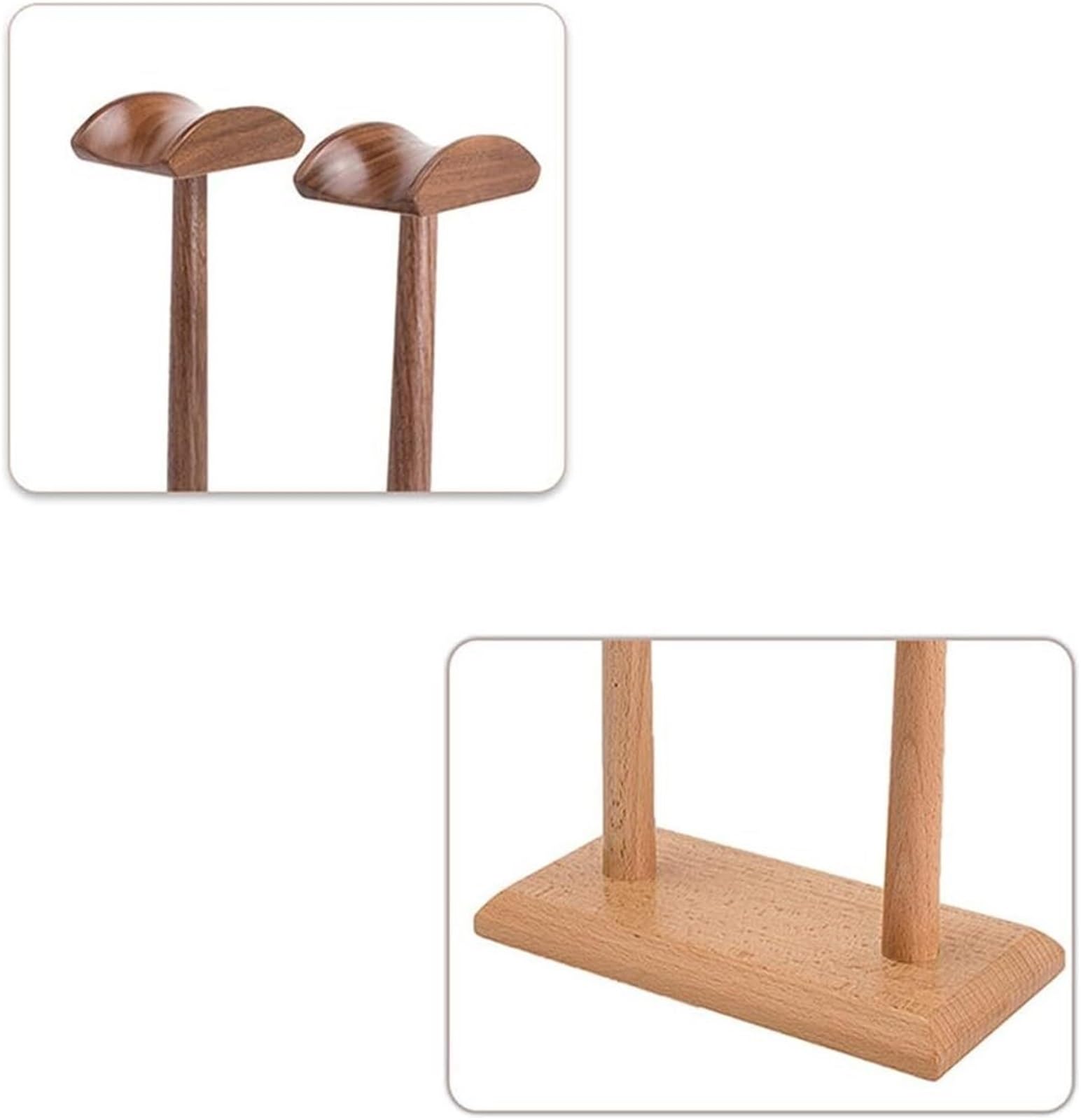 MRKU Support pour Casque Audio, Crochet de Suspension, présentoir binaural de Bureau en Bois