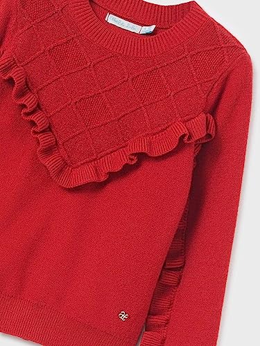 Abel & Lula Structered Sweater for Girls Red3