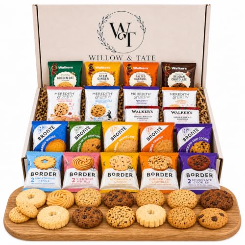 Biscuits Gift Set Containing 20 Individually Wrapped Biscuit Twin Packs (40 Biscuits) Biscuit Hamper Gift Box Assorted Variety for Birthday Thank You or Tea Lovers