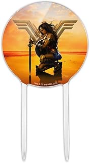 Acrylic Wonder Woman Movie Poster Cake Topper Party Decoration for Wedding Anniversary Birthday Graduation
