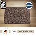 DOMOPRIMA® Fußmatte 60x40 cm Dunkelbraun – Waschbare Schmutzfangmatte aus Mikrofaser, rutschfest und extra saugstark, 7 mm flach, Türmatte für Eingang, Flur, Küche, Bad und Haustier