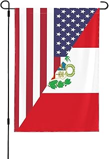 Peruvian and USA Flag Seasonal Double-Sided Outdoor Courtyard Small Garden Flag