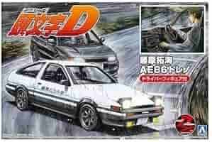 アオシマ 頭文字D 1/24 AE86 トレノ w/藤原拓海フィギュア アオシマ 頭文字（イニシャル）D No.1 1/24 藤原拓海 AE86トレノ