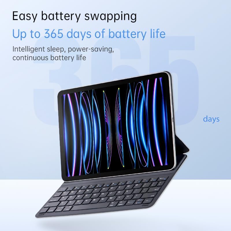 Amazon.com: Smart iPad Keyboard Folio -Replaceable Battery