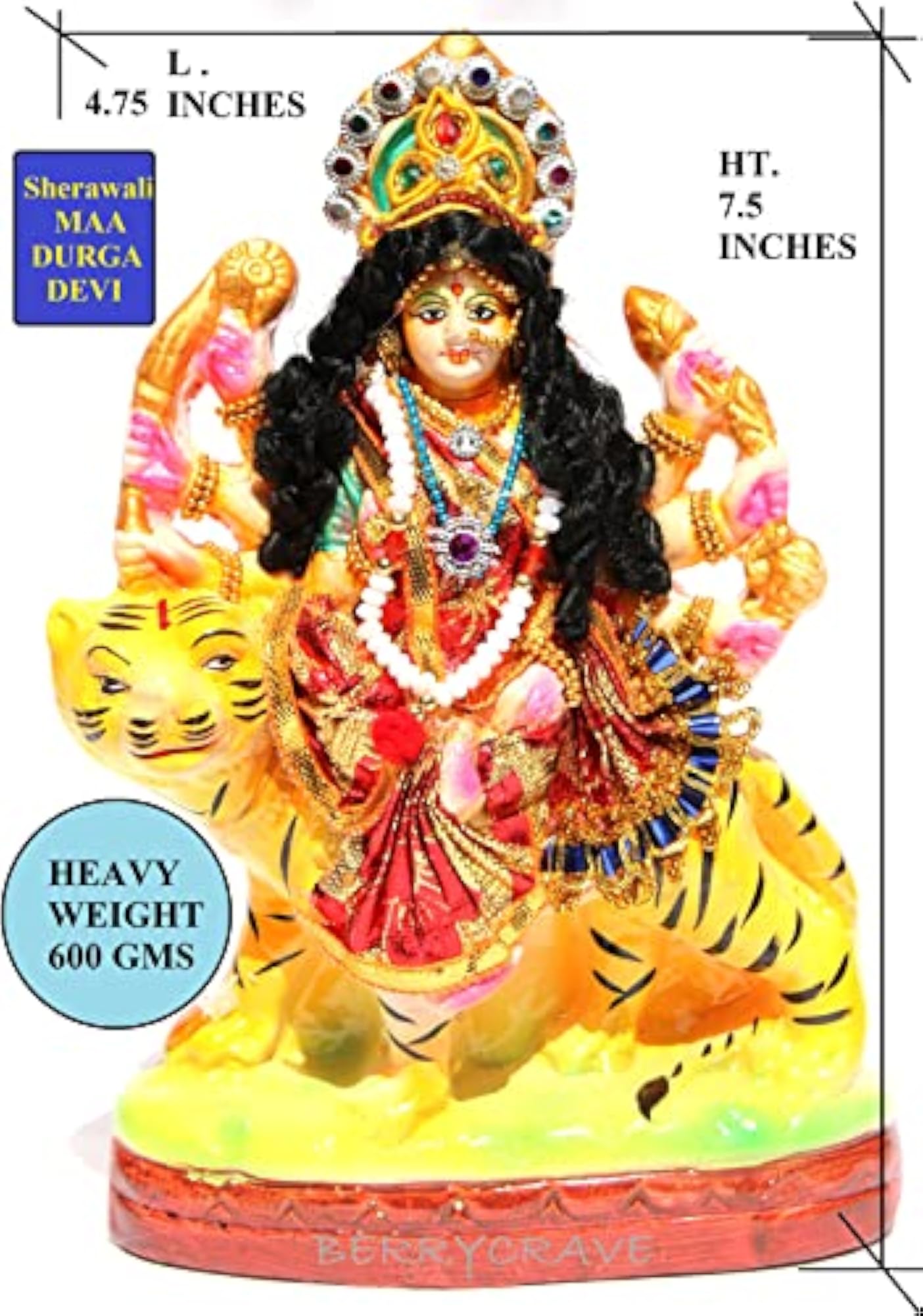 Shera wali Goddess MATA Rani Clay Maa Durga Devi Idol Statue