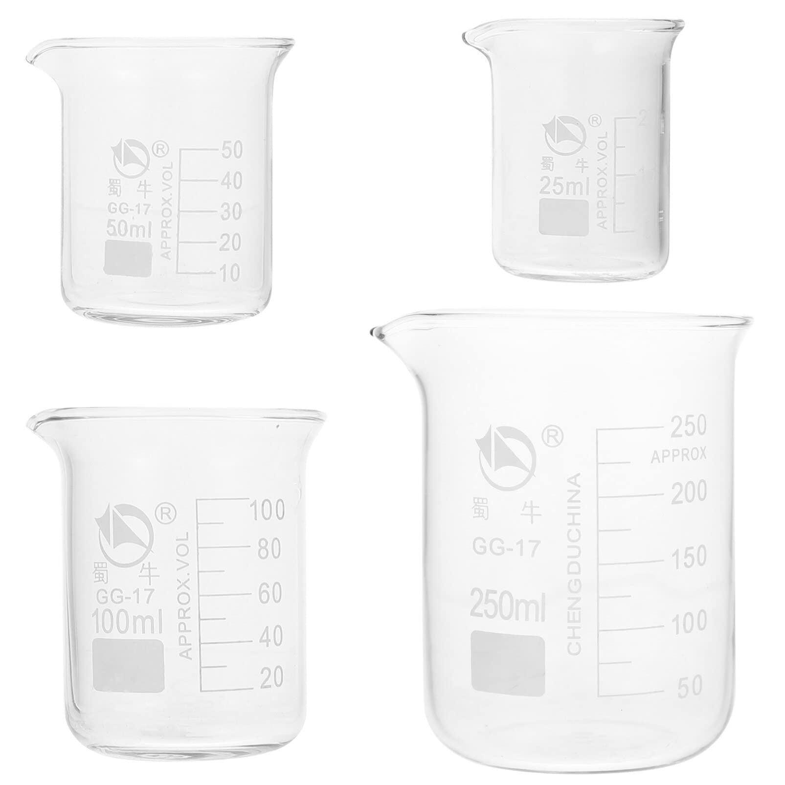 Generic Glass Beaker- Measuring Beaker, Labs Beakers with Spout for Laboratory School