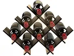 Suporte Adega Vinho Rack 8 Garrafas + porta taças