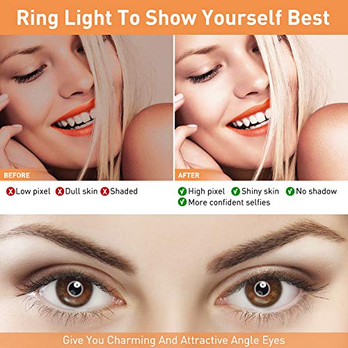 image for Yesker 10” Ring Light LED Desktop Selfie Ring Light USB LED Desk Cam