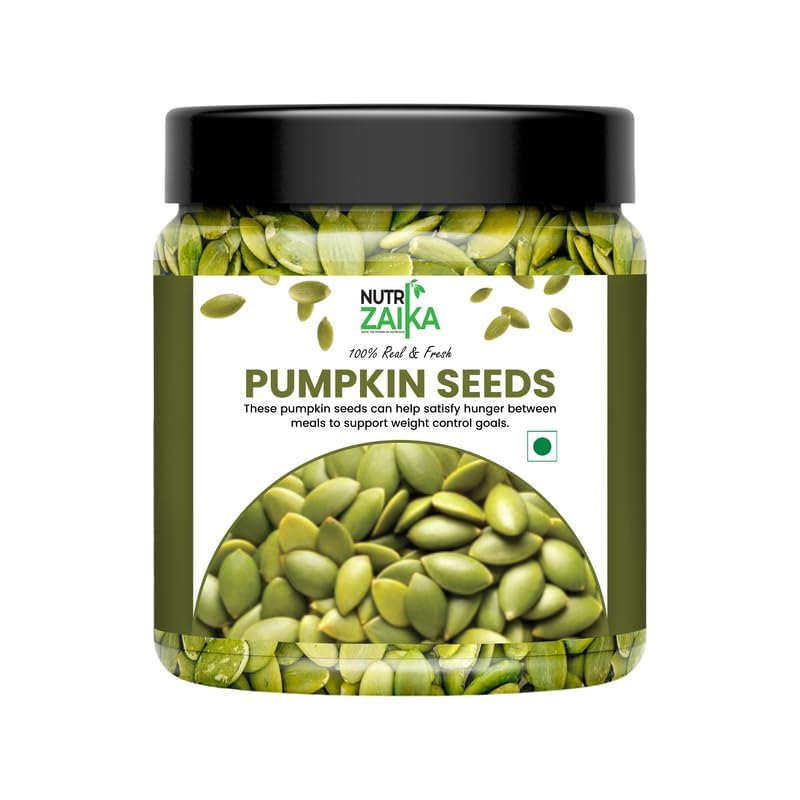 NUTRIZAIKA Premium Pumpkin Seeds 100G | Raw & Natural Kaddu Beej | High Protein Healthy Seeds for Eating | Rich in Fiber, Zinc & Magnesium | Superfood for Weight Loss, Immunity & Fitness