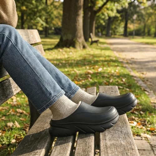 Image of Unisex Waterproof Winter Slippers for Outdoor, Fuzzy Lined Non-Slip Snow Boot House Shoes with Rubber Sole, Indoor Outdoor Comfort for Cold Weather