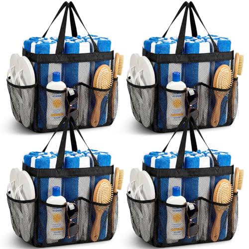 Hillban 4 Pcs Mesh Shower Caddy Portable Shower Caddy for...
