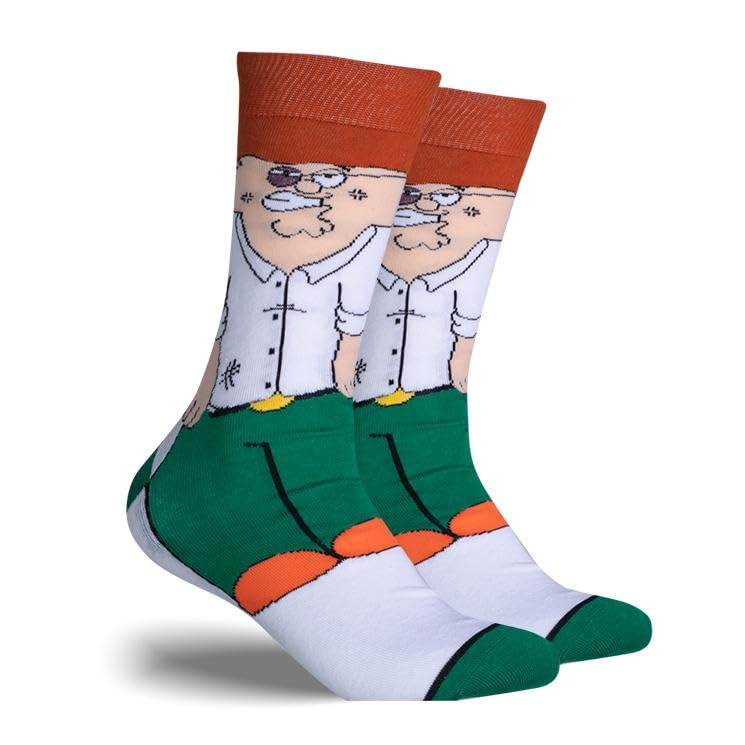 Shop-UP! Calcetines Peter Griffin dibujos animados película unisex, Negro , 43