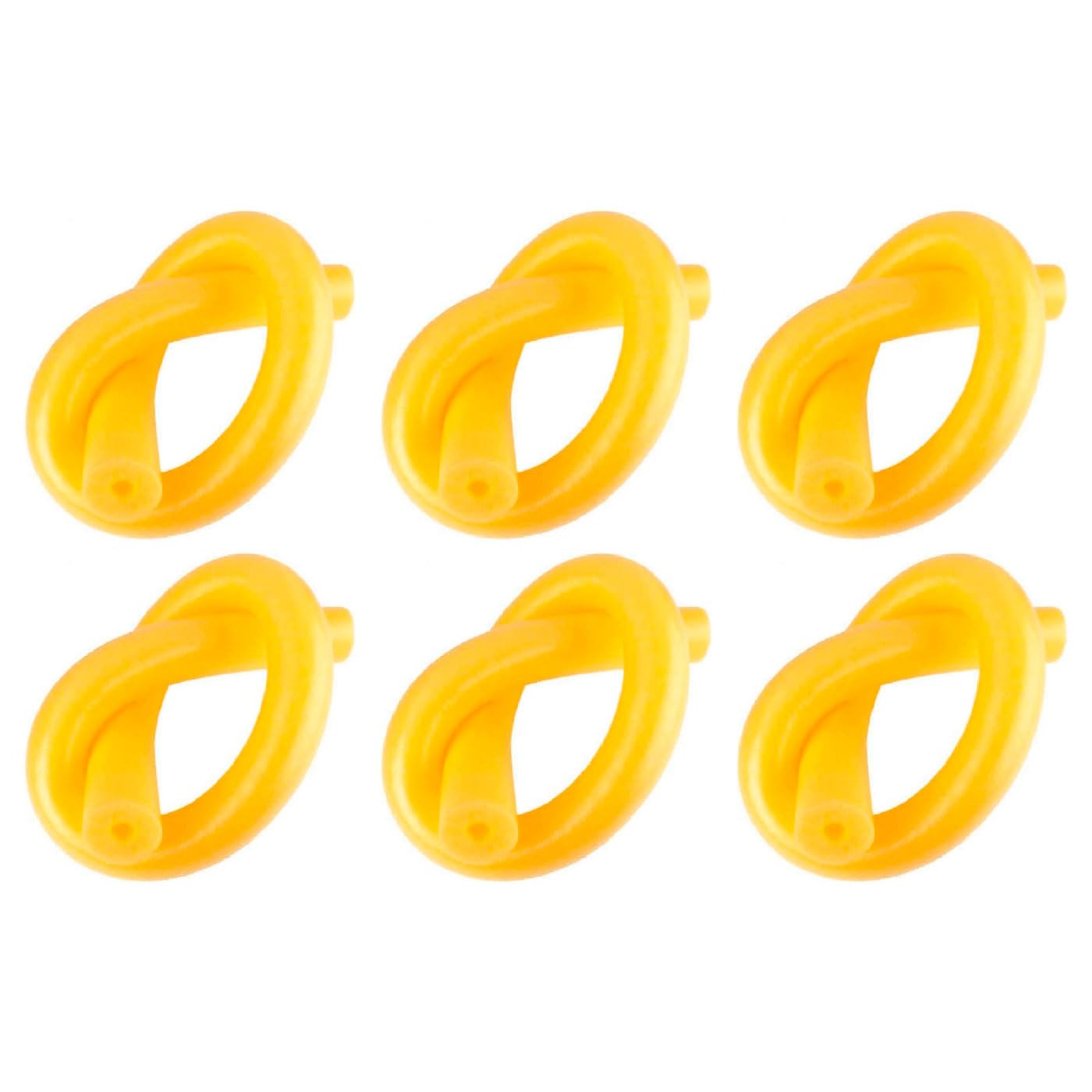 ACAN Tradineur - Pack de 6 Churros para Natación - Flotador de Espuma, Palo Flotador, Tubo Espuma para Piscina, Espagueti de Espuma - 6,5 x 150 cm - Color Amarillo